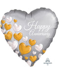 Happy Anniversary Heart Balloon - 18" Foil