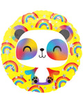 Happy Panda Rainbow Balloon - 18" Foil
