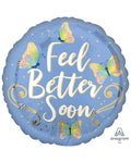 Feel Better Soon Butterflies Balloon - 18" Foil