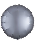 Satin Lux Graphite Circle Balloon - 18" Foil