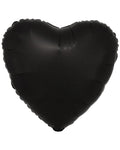Silk Lustre Black Heart Foil Baloon - 18" (Unpackaged)