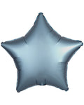 Silk Lustre Steel Blue Star Foil Balloon - 18" (Unpackaged)