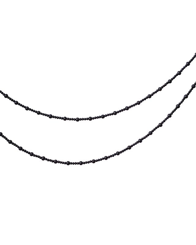 Black Wooden Beads Garland