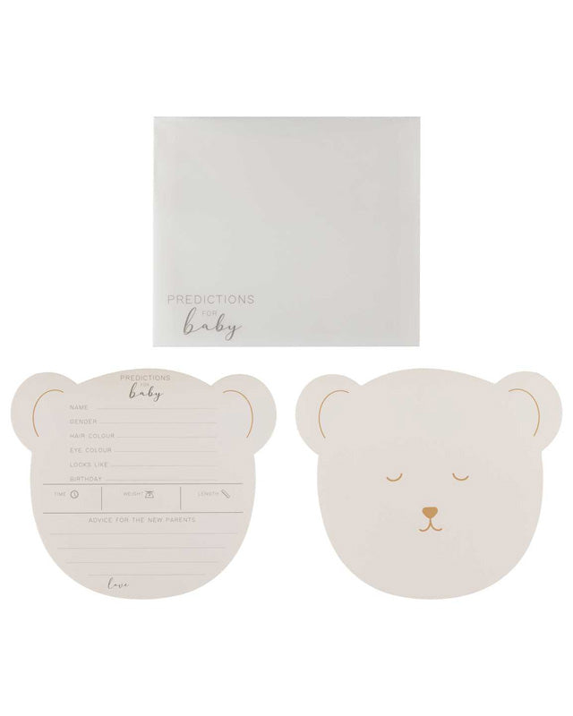 Teddy Bear Baby Shower Advice Cards with Envelopes - 13.5cm x 15.6cm (10pk)