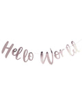 Hello World Rose Gold Letter Bunting - 2m