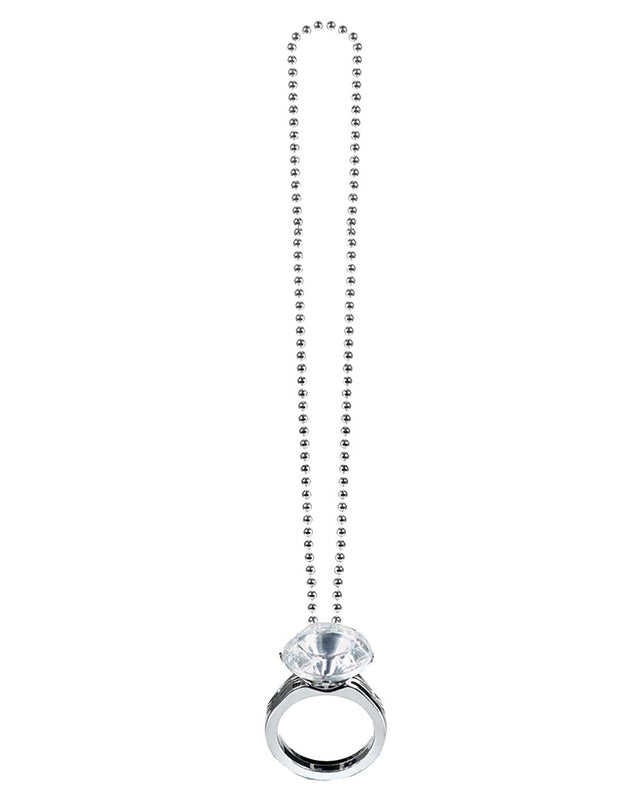 Giant Diamond Ring Necklace - 40cm