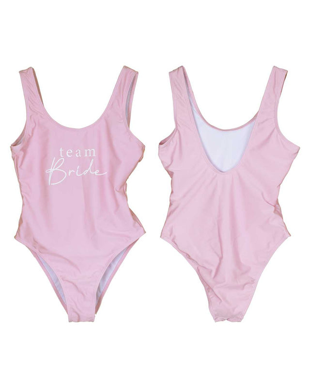 Team Bride Pink Swinsuit - Adult Costume