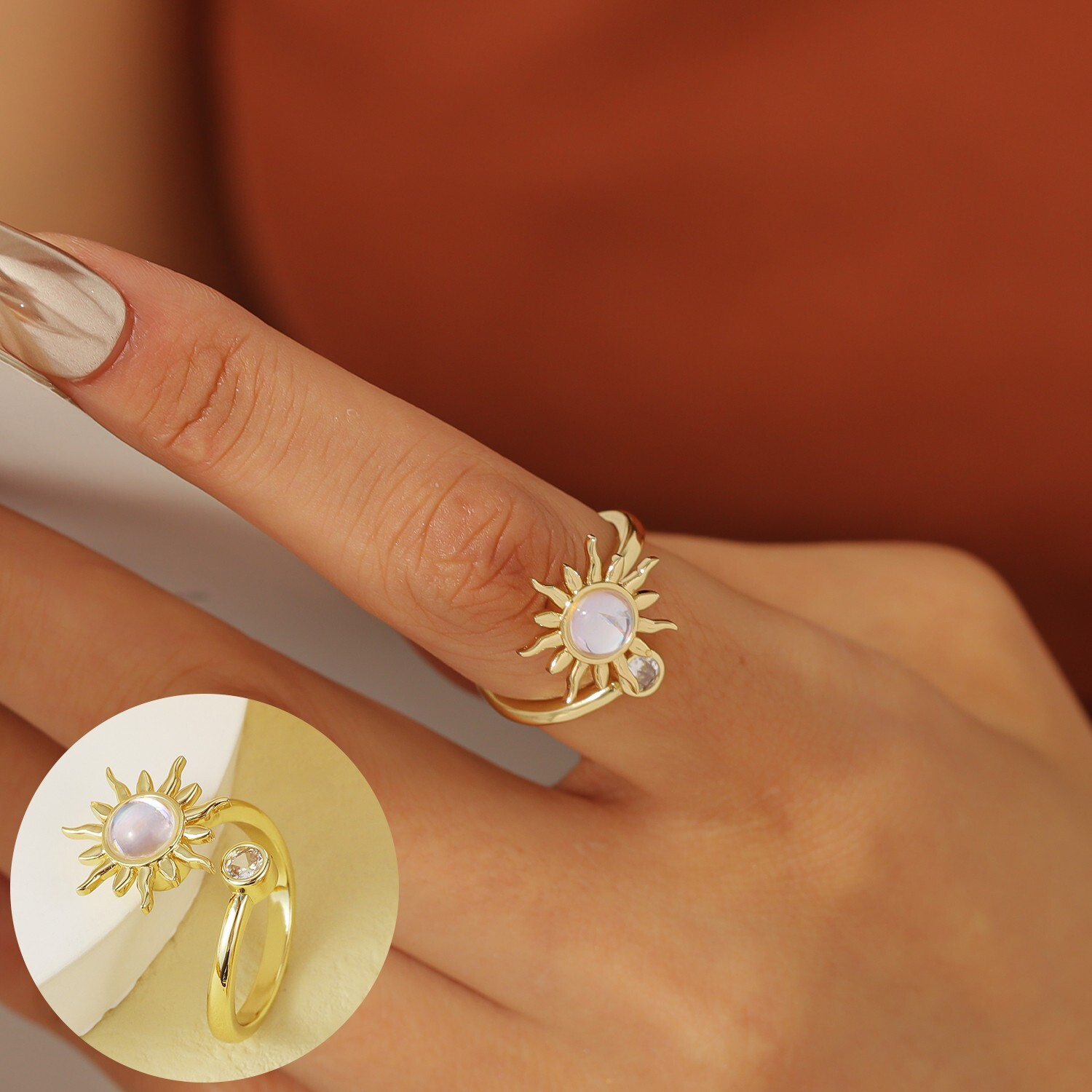 Adjustable Sun Spinner Ring