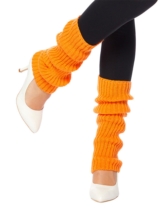 Neon Orange Leg Warmers - Adult