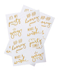 Pick & Mix Pastel Gold Foiled Temporary Tattoos