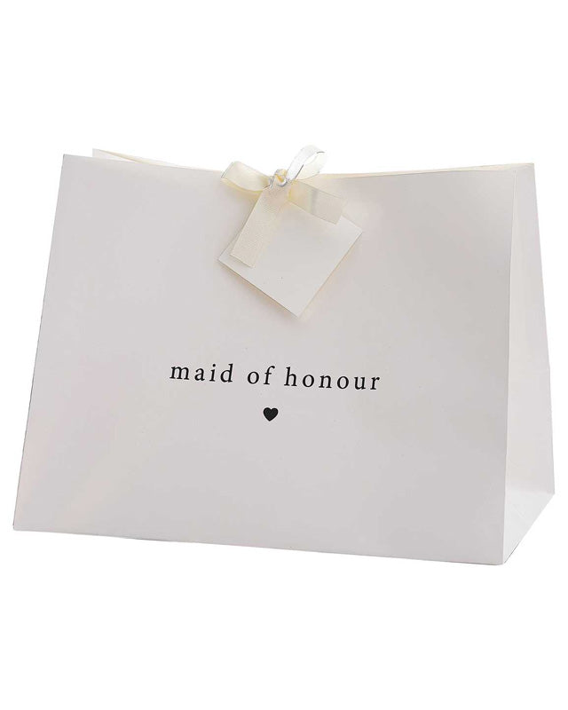White 'Maid of Honour' Paper Gift Bag - 27.5cm 36.3cm - alternate
