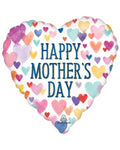 Happy Mother's Day Hearts Balloon - 28" Foil