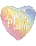 Lovely Mum Ombre Heart Balloon - 18" Foil
