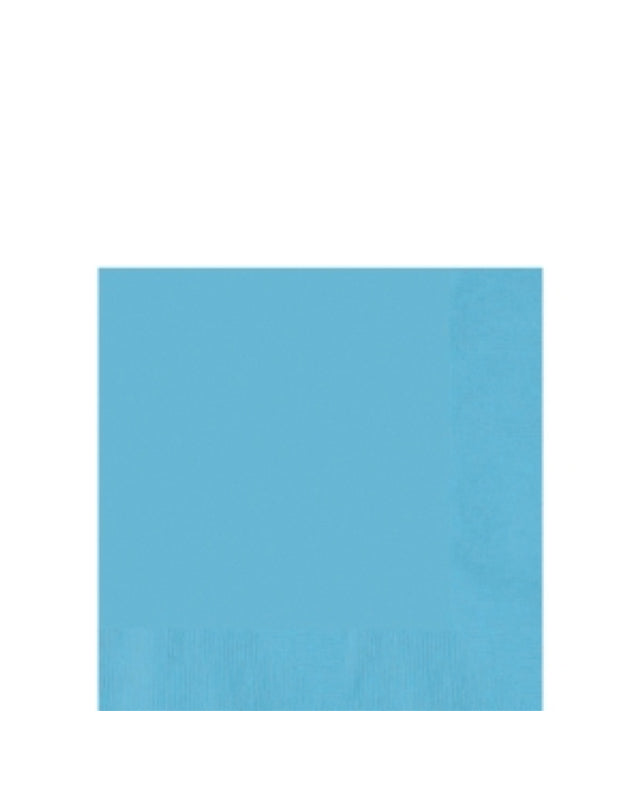 Caribbean Blue Paper Napkins - 25cm (20pk)