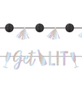 Disco Ball Drop 'Get Lit' Banner - 1.8m