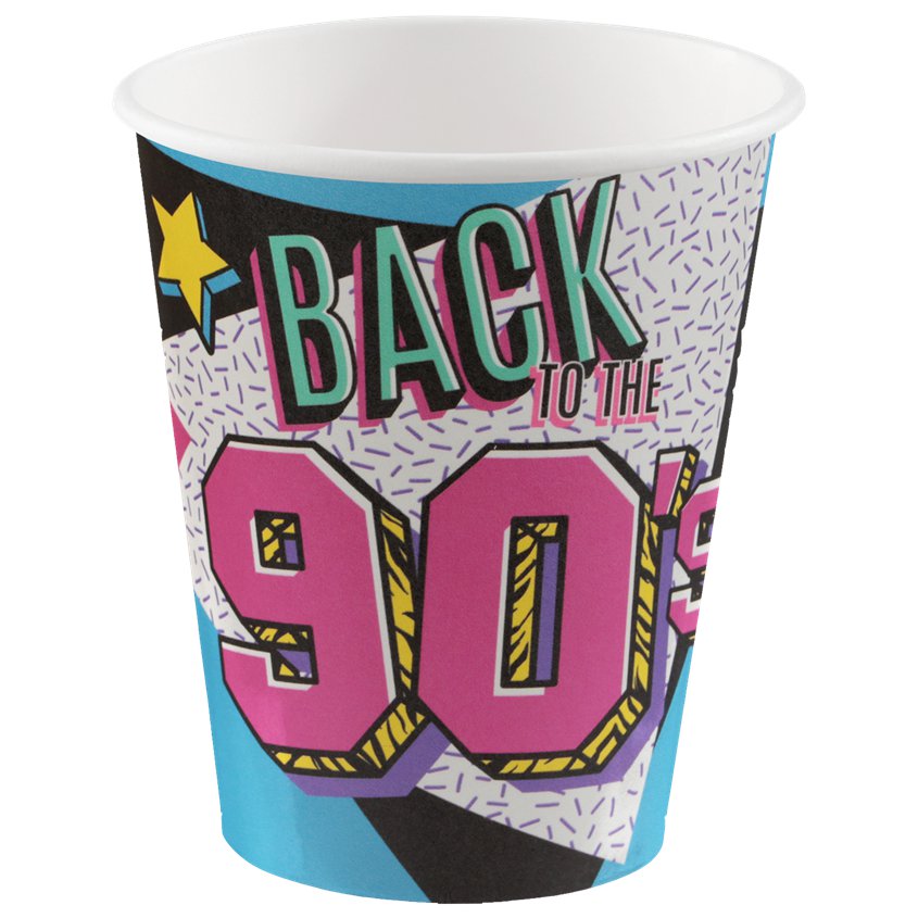 90's Paper Cups - 270ml (10pk)