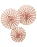 Pastel Perfection Pink Paper Fan Decorations - 36cm