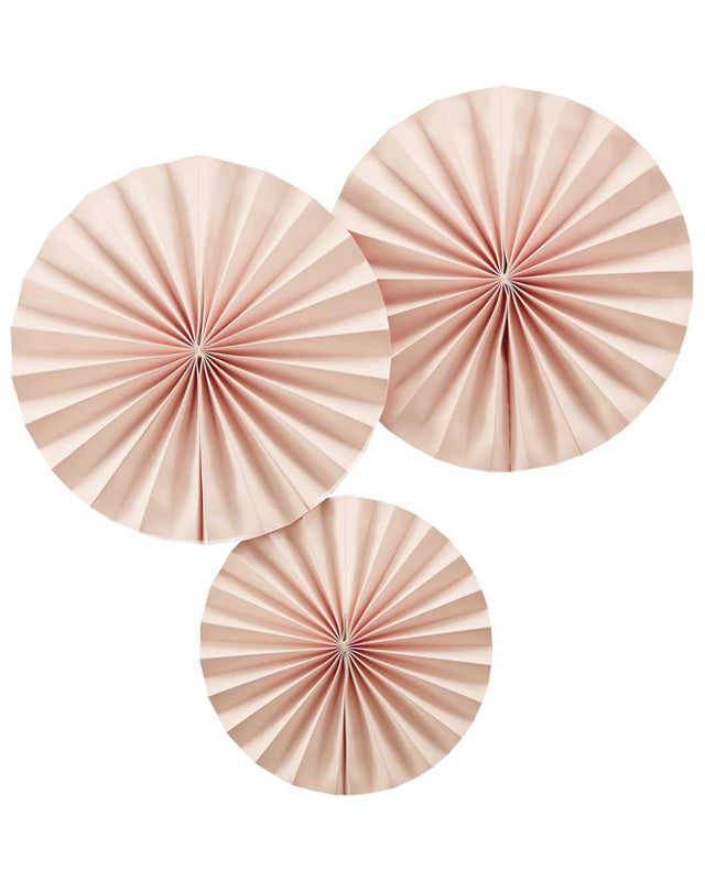Pastel Perfection Pink Paper Fan Decorations - 36cm