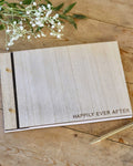 Rustic Romance Wooden 'Best Day Ever' Guestbook - 18cm x 26cm