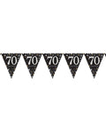 Sparkling Celebration Age 70 Prismatic Foil Bunting - 4m