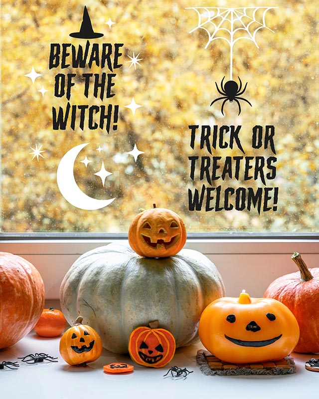 Trick or Treat Window Clings (4pk)