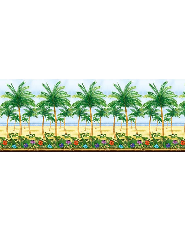 Hawaiian Palm Tree Scene Setter Roll