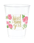 Floral Baby Plastic Cups - 473ml (25pk)