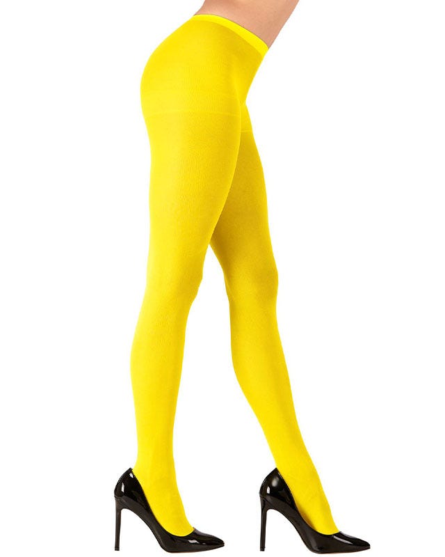 Neon Yellow Tights - Adult