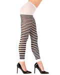 Black & White Striped Leggings - One Size