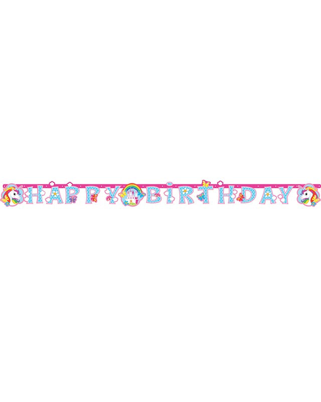 Unicorn Paper Letter Banner - 1.8m