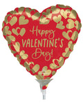 Golden Happy Valentine's Day Mini Air-fill (Uninflated)