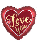 Love You Satin Balloon - 28" Foil
