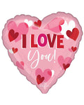 I Love You Playful Hearts Jumbo Balloon - 28" Foil