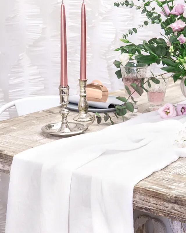 Cream Muslin Table Runner - 70cm x 5m