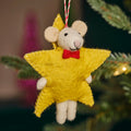 Tree Decorations - Felt Star Mouse