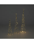 Warm White LED Iron Cone Towers (3pk)