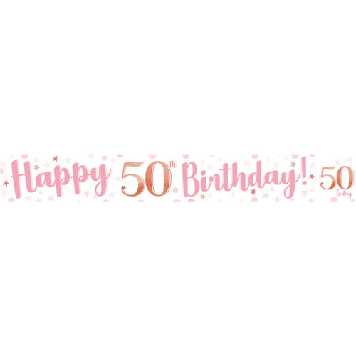 50th Birthday Glitz & Glamour Paper Banners (3pk)