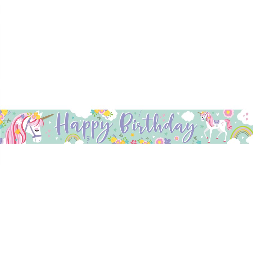 Magical Unicorn Paper Banners - 1m (3pk)